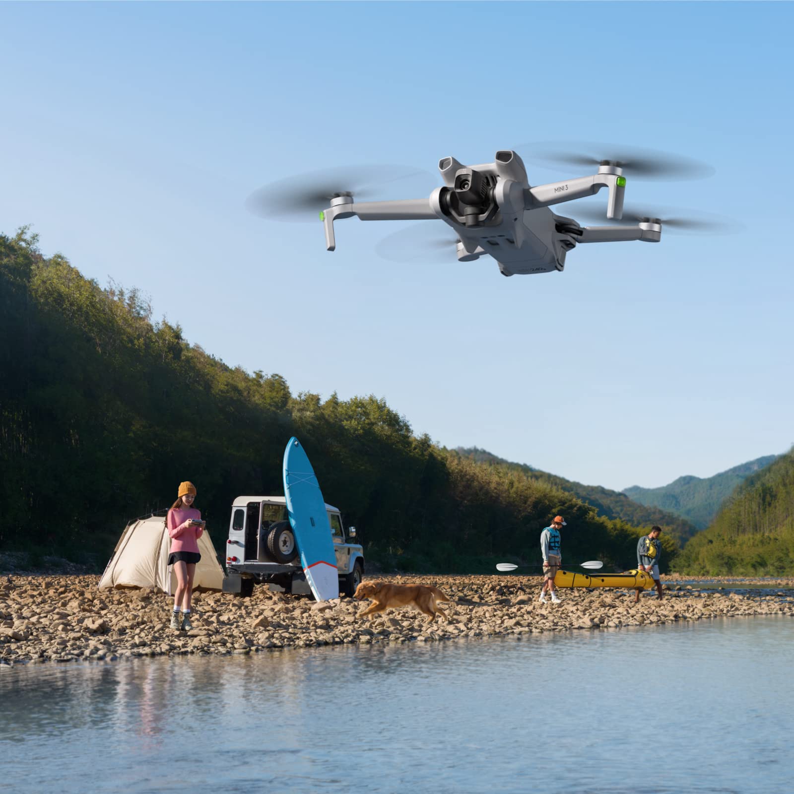 DJI Mini 3 Fly More Combo (DJI RC), Lightweight 3x Mechanical Gimbal Mini Camera Drone with 4K HDR Video, 3 Batteries for 114-min Flight Time, Vertical Shooting, 32800ft (10km) Video Transmission