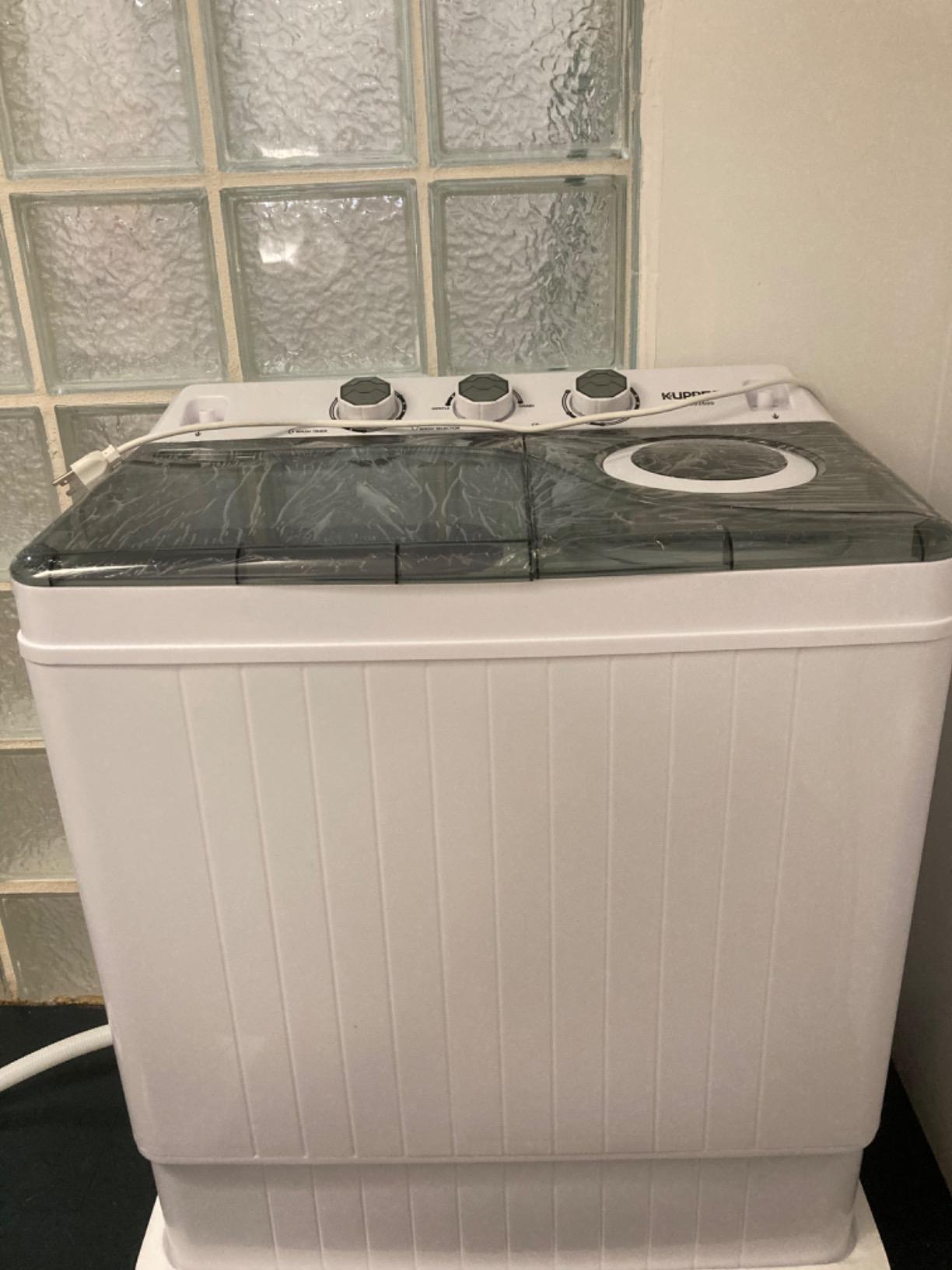 【Appliances】KUPPET Compact Twin Tub Portable Mini Washing Machine 26lbs Capacity, Washer & Spiner
