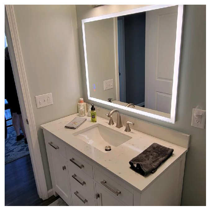 【Home Improvement】Bronson Rectangle LED Wall Mirror