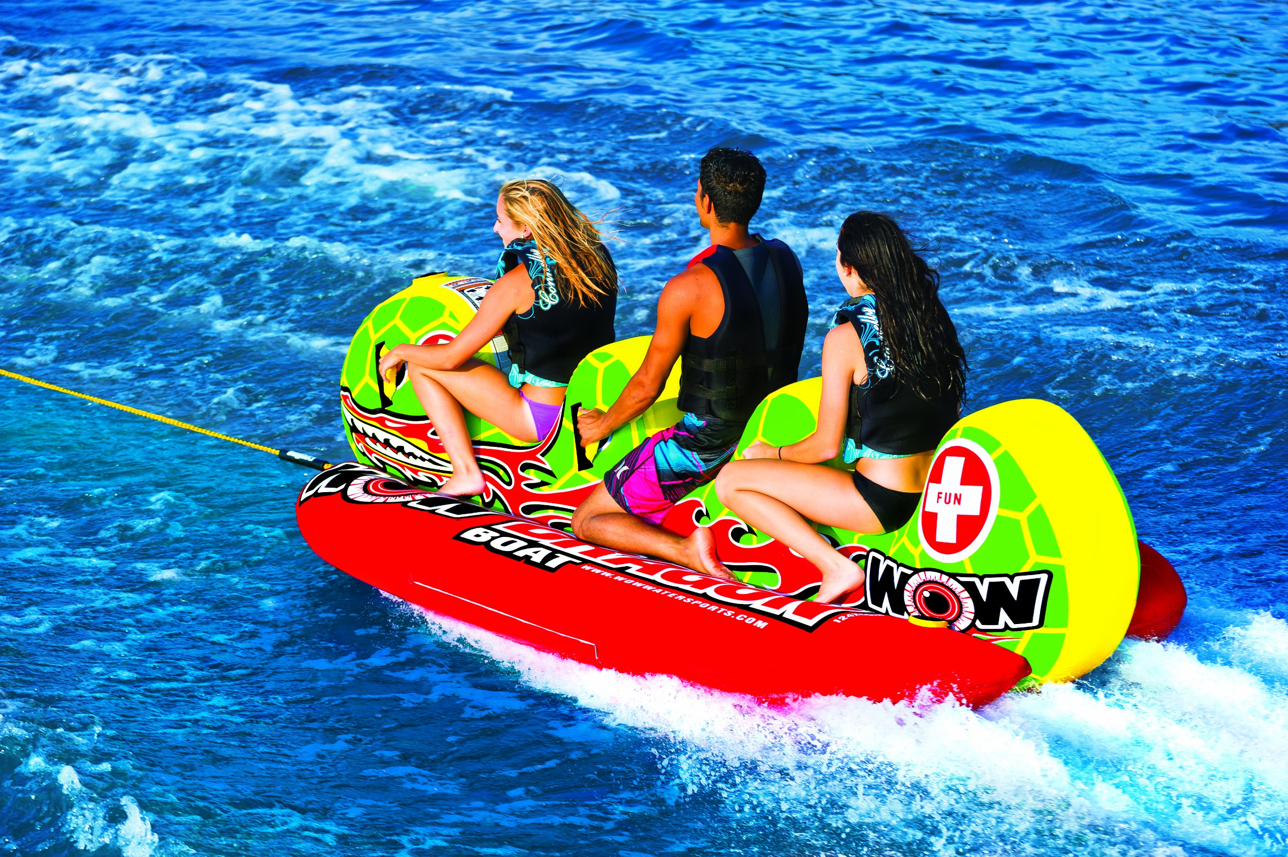 【Sports&Outdoors】World of Watersports 13-1060, Dragon Boat Inflatable Towable, Ski Tube, 3 Person