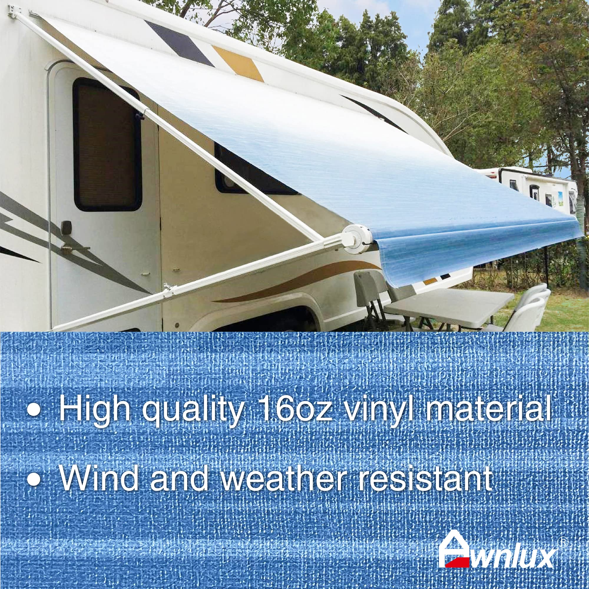 【Sports&Outdoors】Manual Modular Retractable RV Awning Full Set Assemblies - RV Trailer Awning for Home or Camper