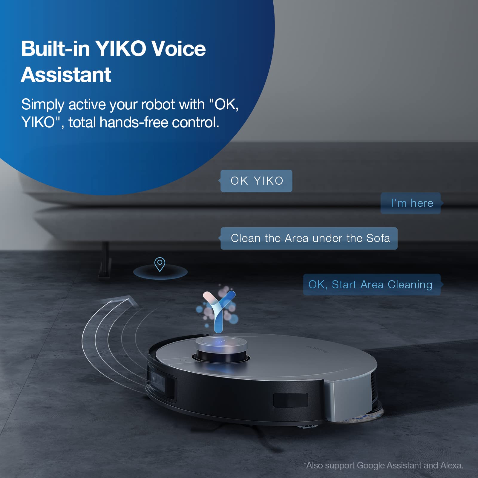 【Appliances】Robot Vacuum & Mop Combo with Auto-Cleaning Station, 5000Pa, Upgraded Laser Navigation