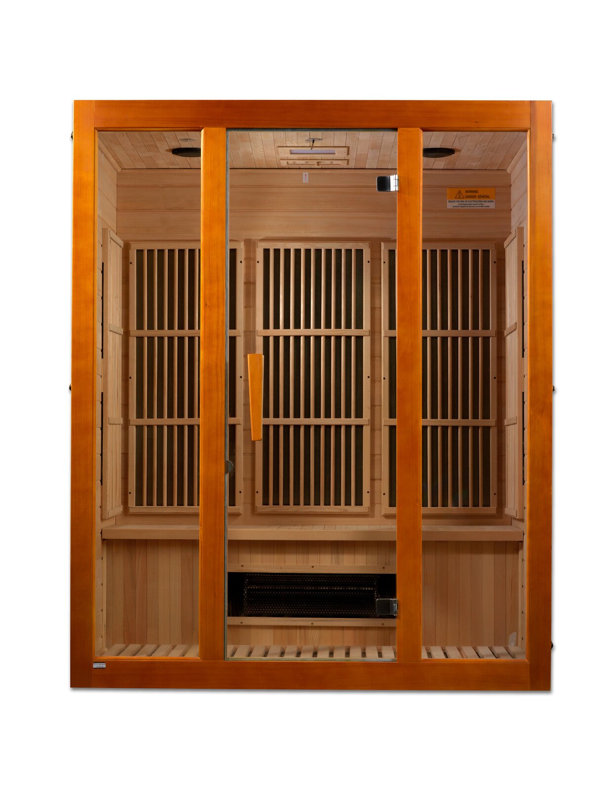 【Sports&Outdoors】Dynamic Infrared Maxxus 3 - Person Indoor Bluetooth Compatible FAR Infrared Sauna in Hemlock