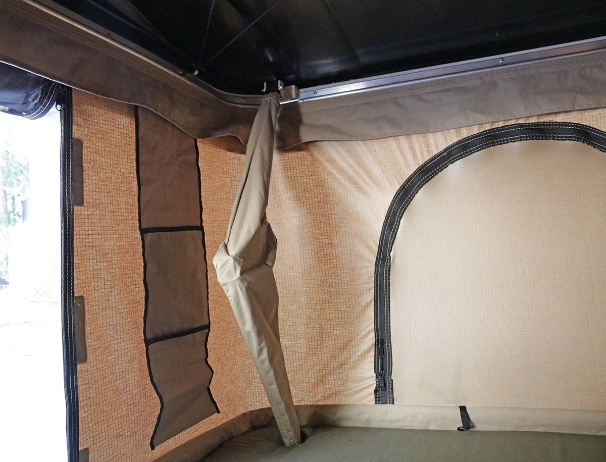 【Sports&Outdoors】Beige Overlanding Tent Pop Up Roof Tent Universal for Cars Trucks SUVs Camping Travel Mobile