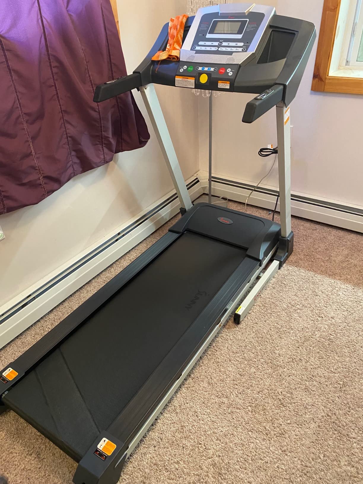 【Sports&Outdoors】Smart Treadmill with Auto Incline, Speakers, Bluetooth, LCD & Pulse Monitor, Phone Function