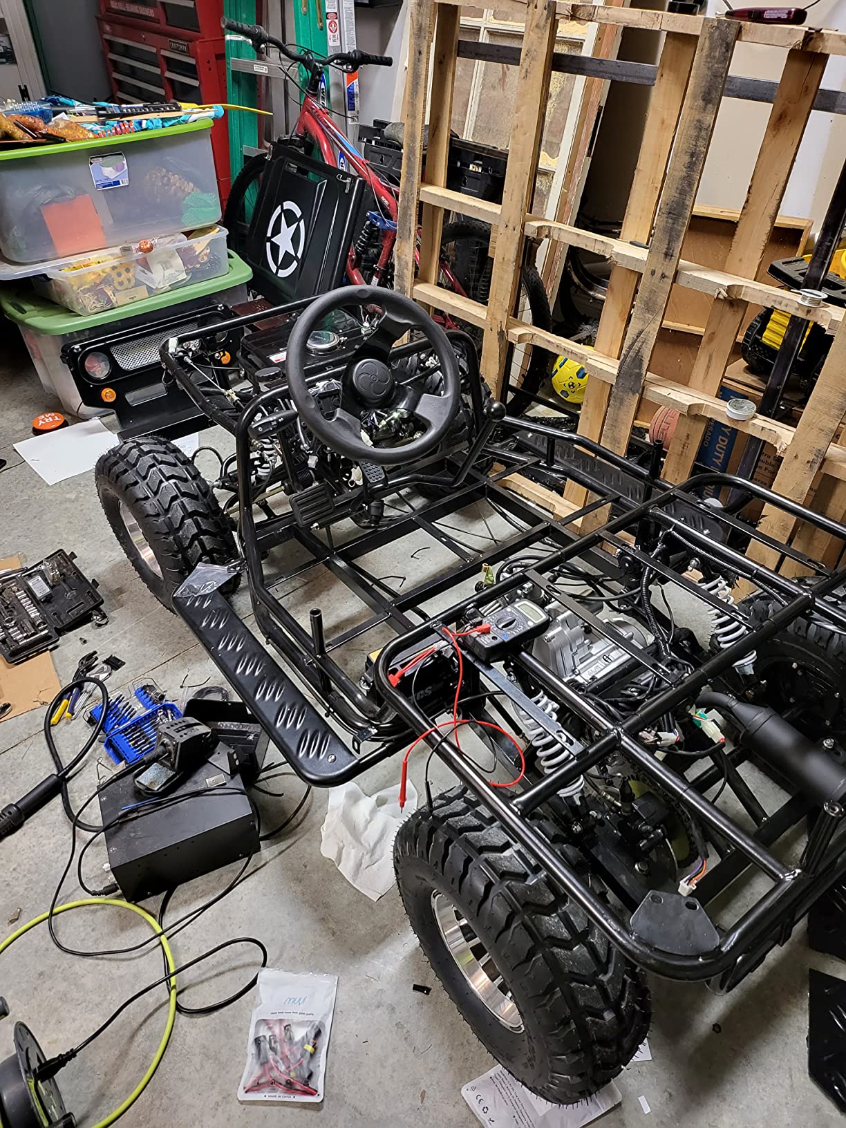 【Sports&Outdoors】X-PRO 125cc Go Kart with 3-Speed Semi-Automatic Transmission w/Reverse