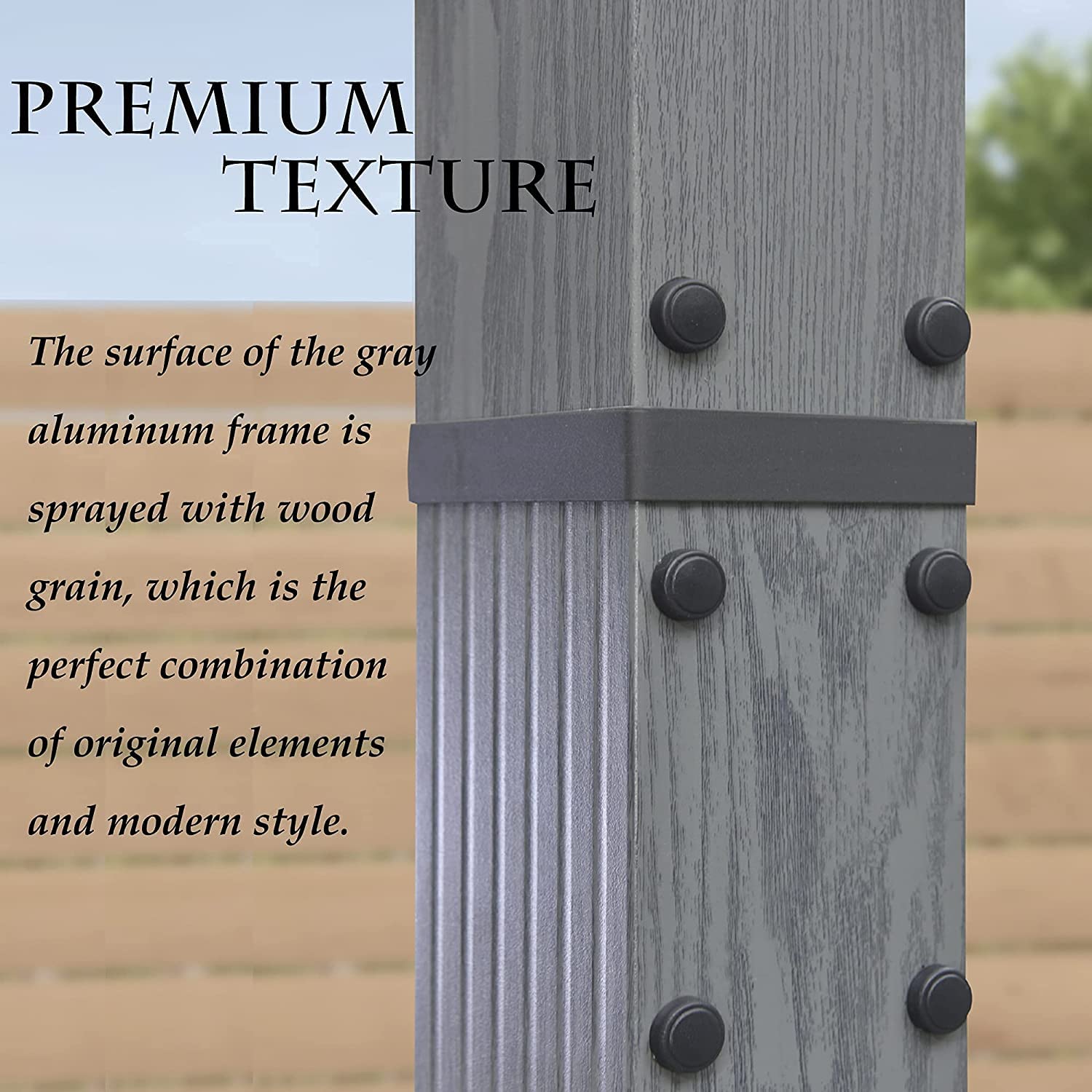 【Gazebo】10' X 12' outdoor retractable pergola，Modern Yard Grape Trellis PergolaGazebo