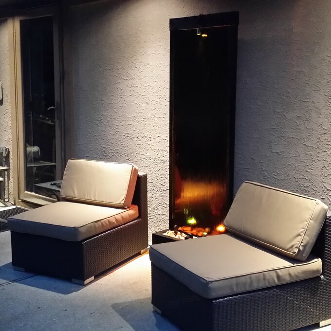 【Décor】Statesboro Metal Mirror Fountain with Light