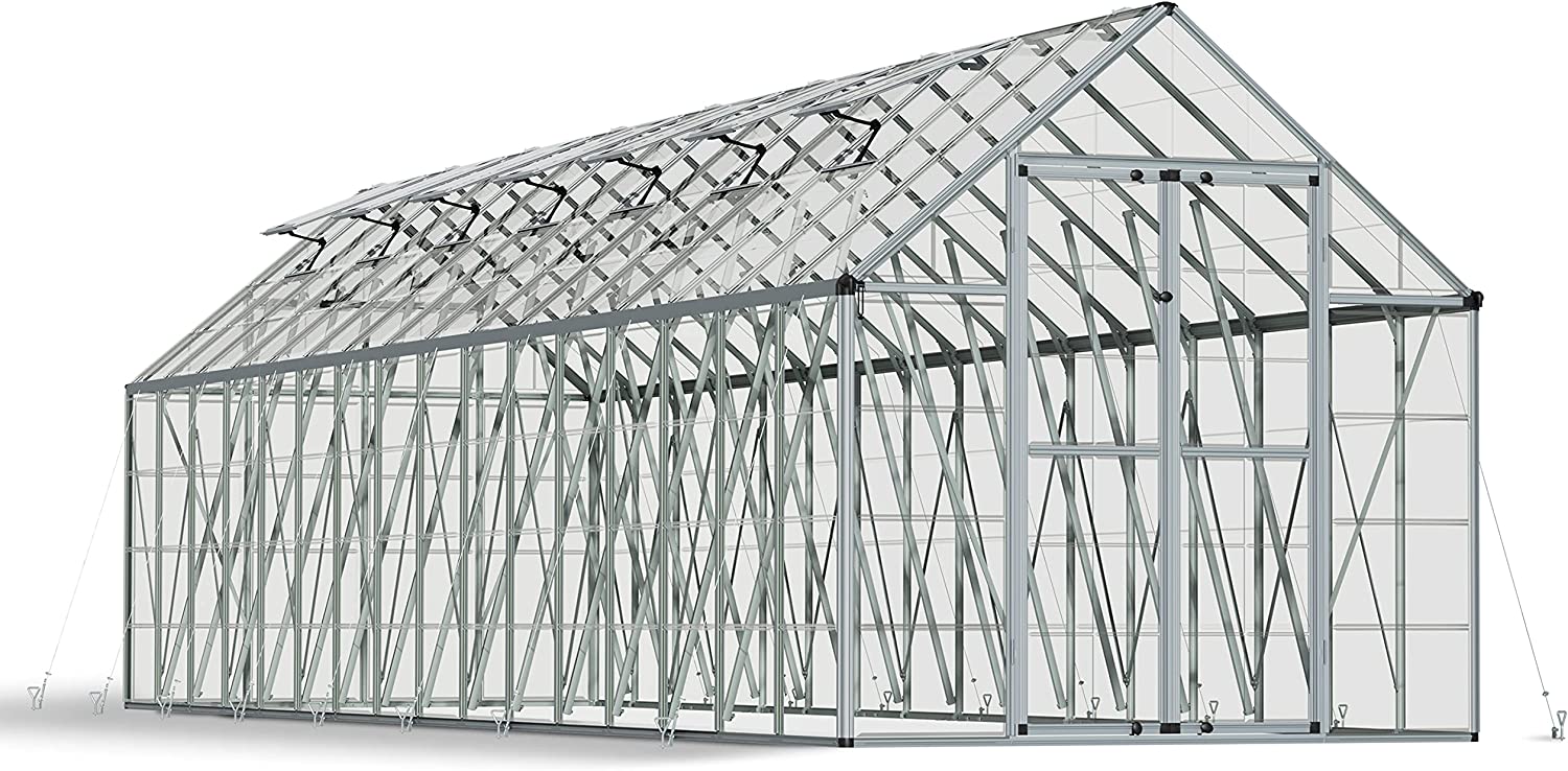 【Home&Garden】Snap & Grow Hobby Greenhouse, 8' x 8' x 9', Silver