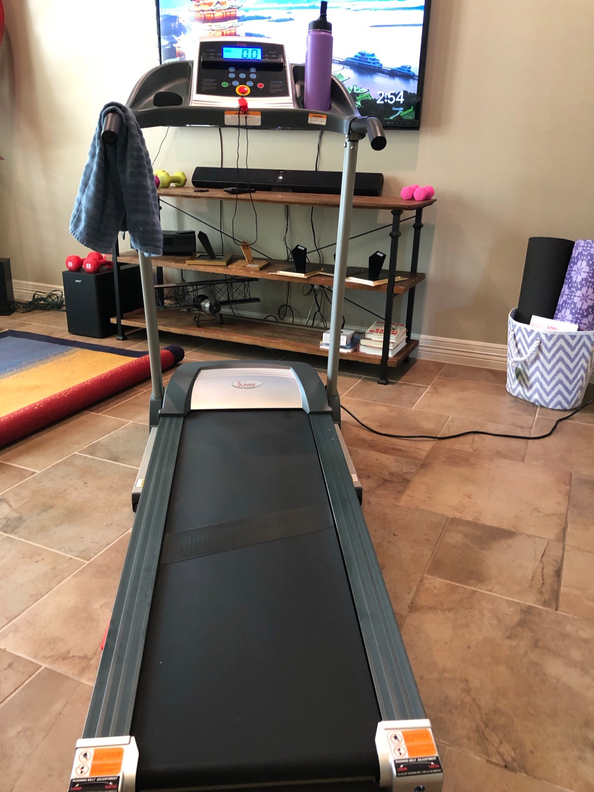 【Sports&Outdoors】Folding Incline Treadmill with Optional Exclusive SunnyFit App & Smart Bluetooth Connectivity