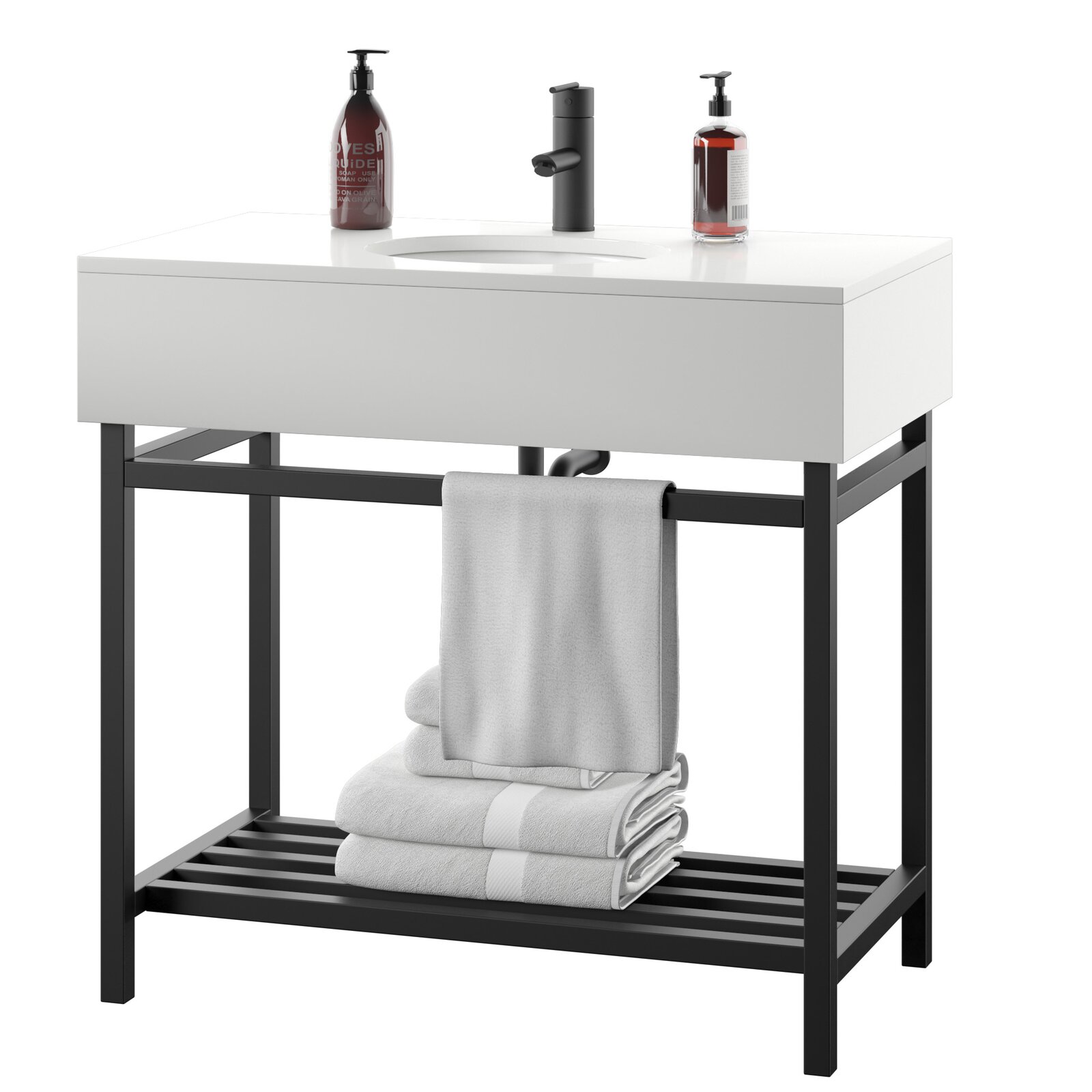 【Home Improvement】Whittier 36” Single Bathroom Vanity Set