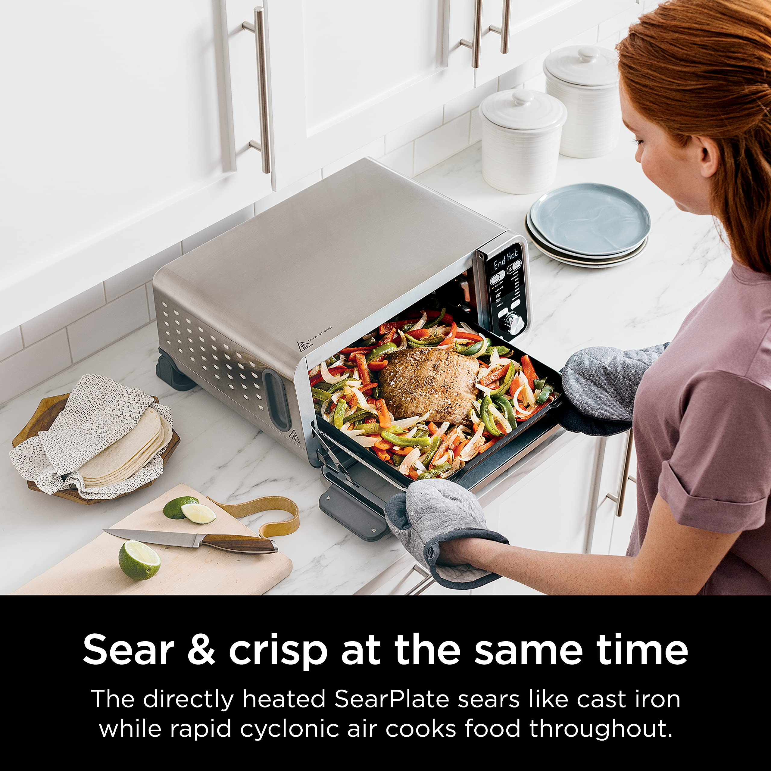 【Appliances】Ninja SP301 Dual Heat Air Fry Countertop 13-in-1 Oven with Extended Height, XL Capacity