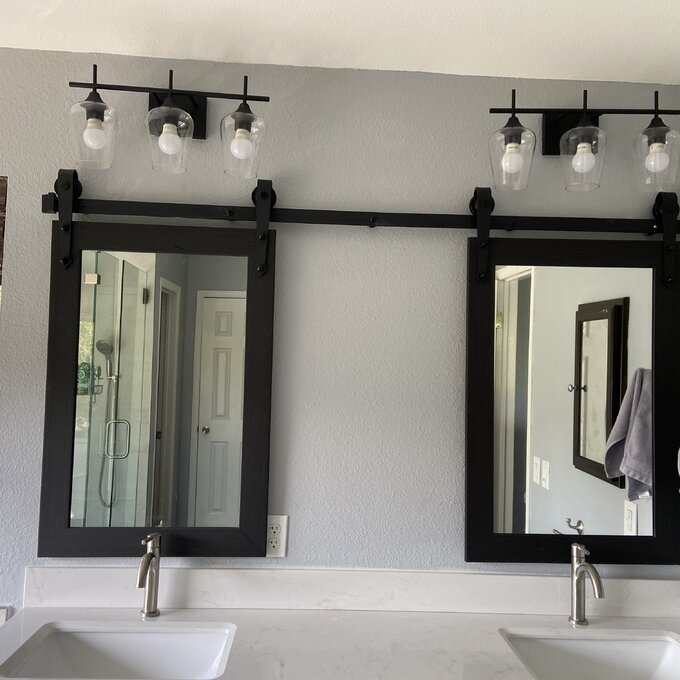 【Home Improvement】Herzberg Rectangle Wood Wall Mirror