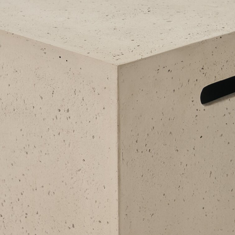 【Sports&Outdoors】Belle 15'' H x 56'' W Concrete Propane Outdoor Fire Pit Table