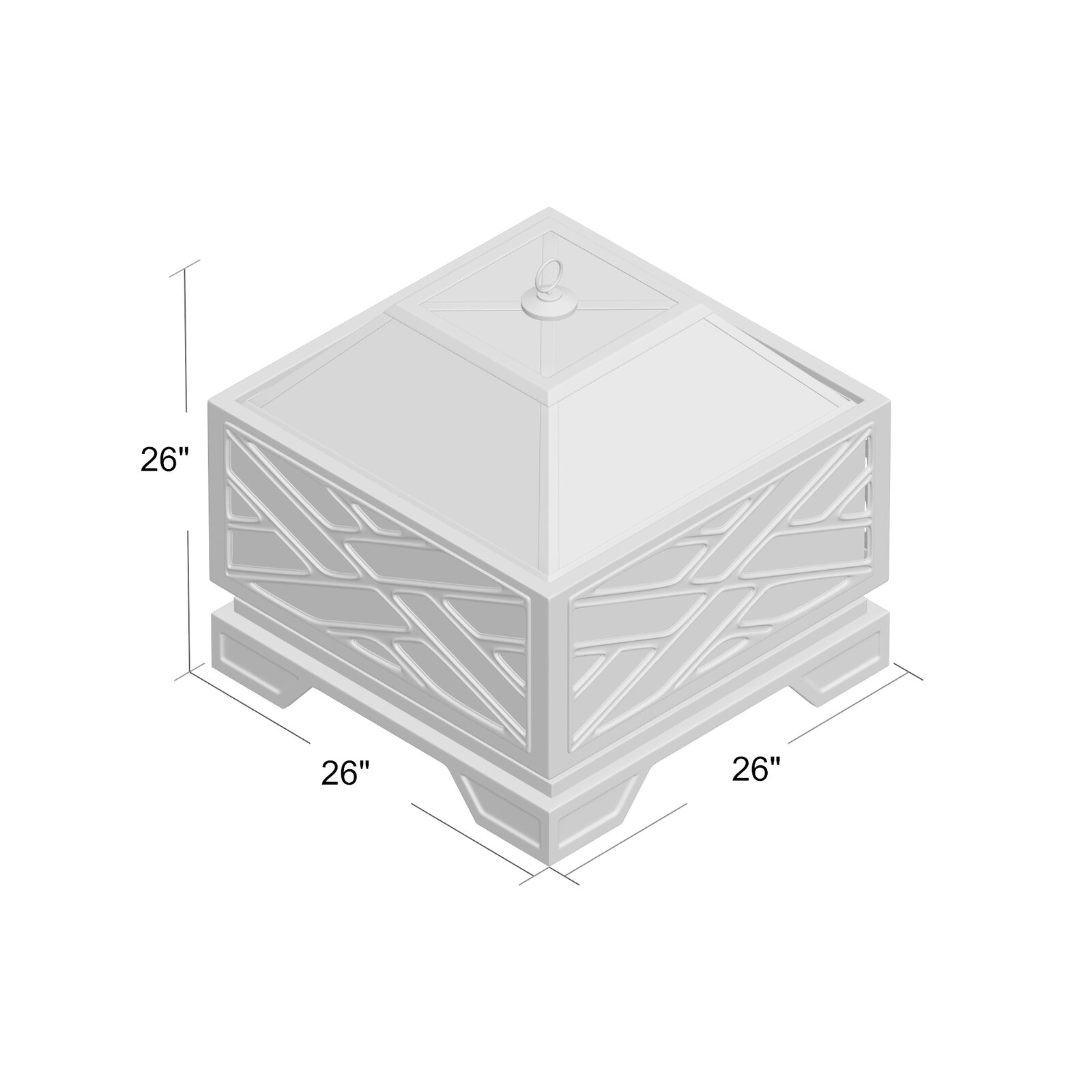 【Sports&Outdoors】Telvin 26'' H x 26'' W Steel Wood Burning Outdoor Fire Pit with Lid