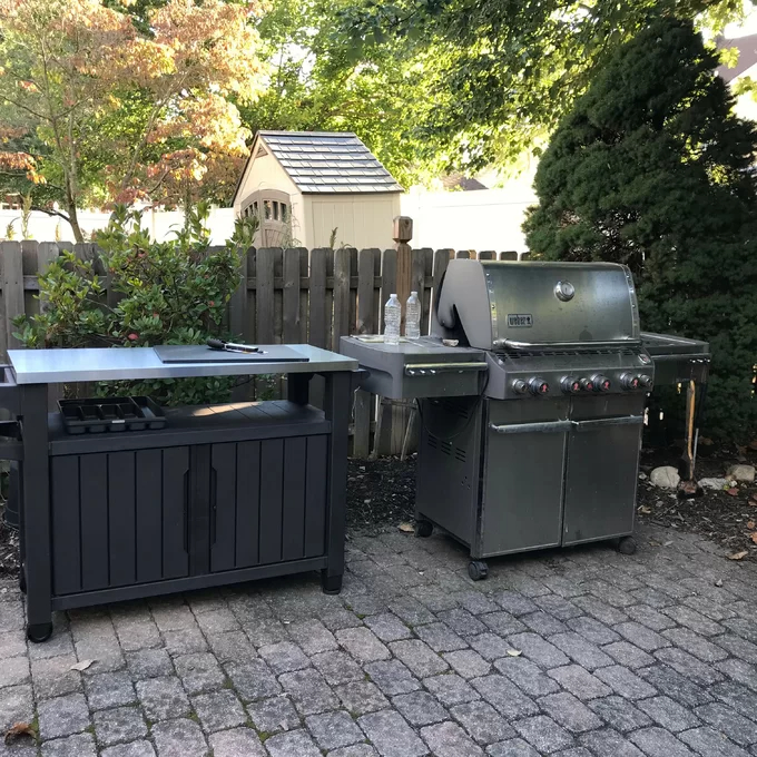 【Home&Garden】Arrilla Winston Porter Bar Cart Made of Durable Wood-look Resin And Stainless Steel Countertop