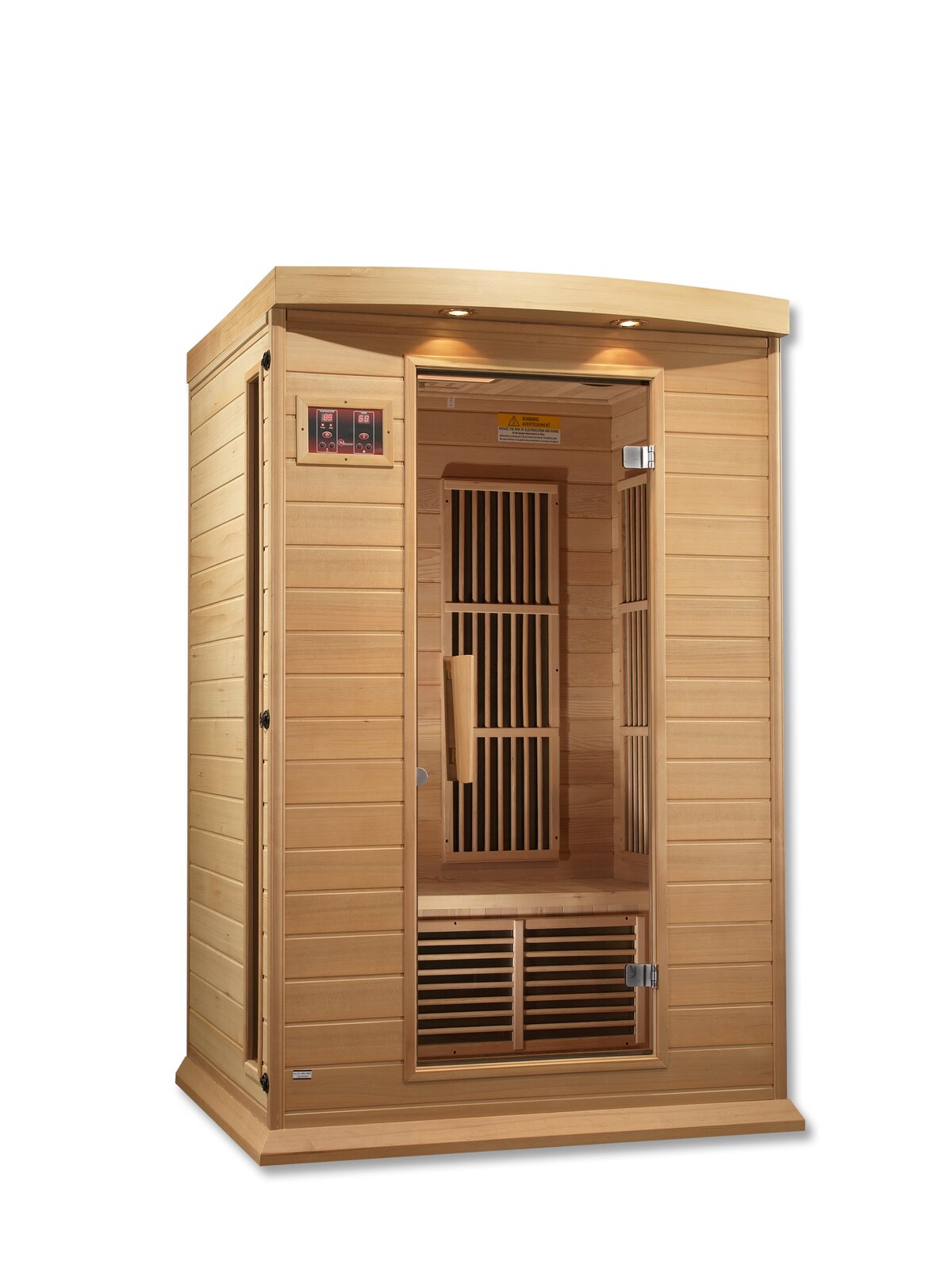 【Sports&Outdoors】Dynamic Infrared Maxxus 2 - Person Indoor Bluetooth Compatible FAR Infrared Sauna in Hemlock