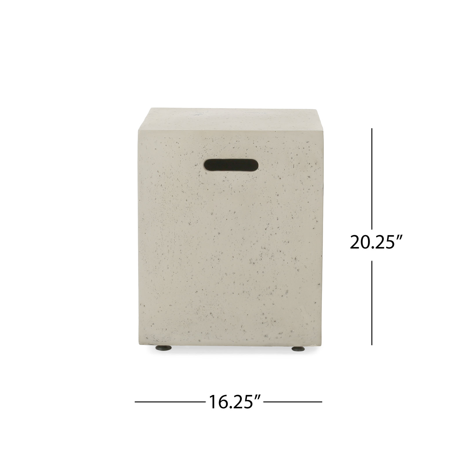 【Sports&Outdoors】Belle 15'' H x 56'' W Concrete Propane Outdoor Fire Pit Table