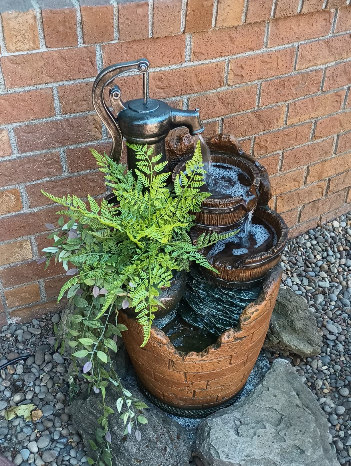 【Décor】Jeco Glenville Water Pump Cascading Water Fountain