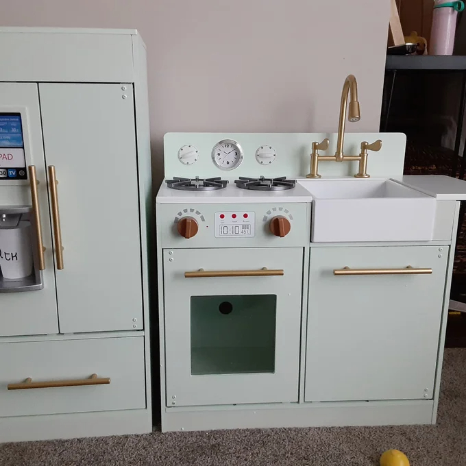 【Baby&Kids】Play Kitchen Toddler Pretend 2 pcs Play Set with Accessories & Ice Maker