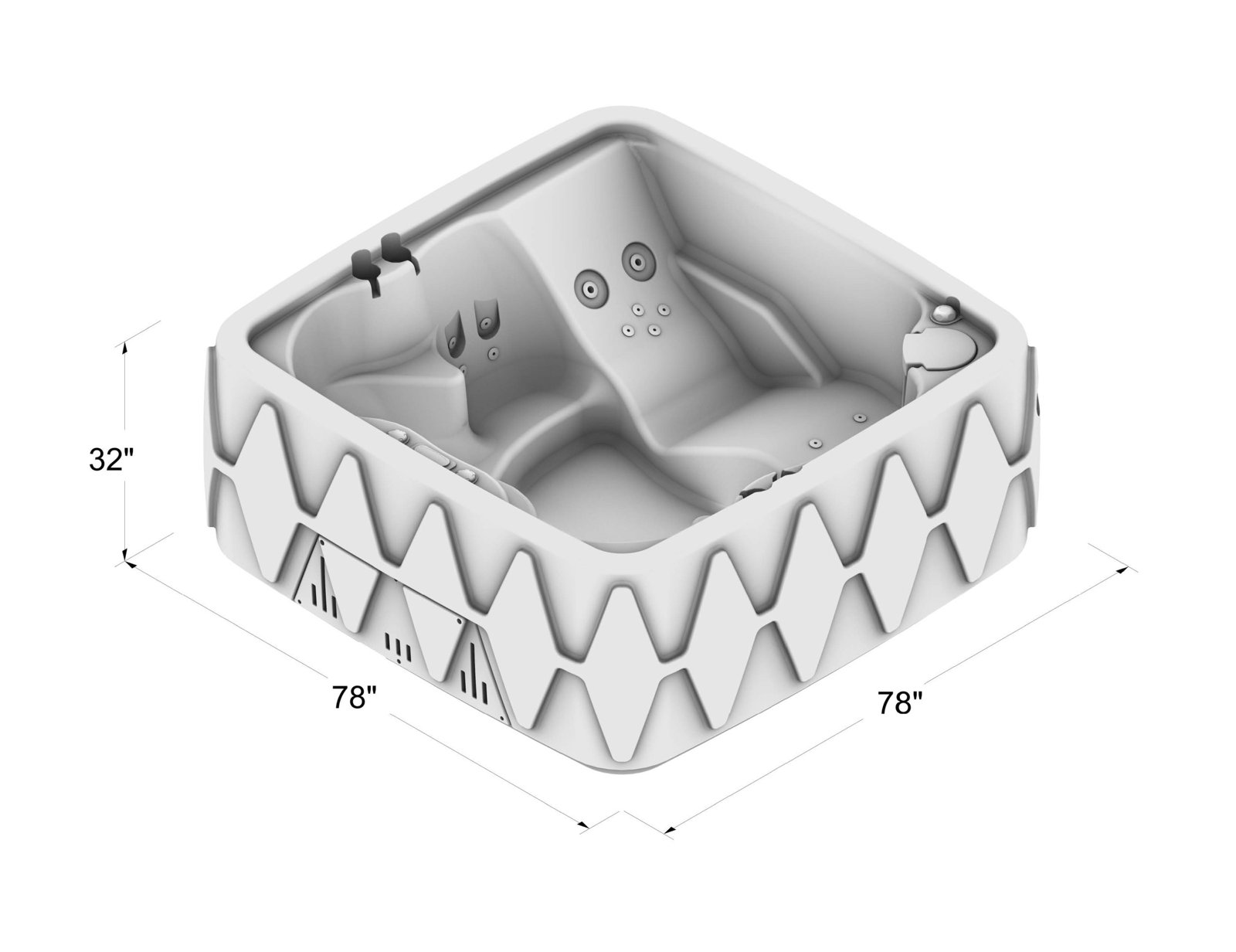 【Sports&Outdoors】Aquarest Spas, 5 - Person 29 - Jet Square Plug And Play Hot Tub with Ozonator
