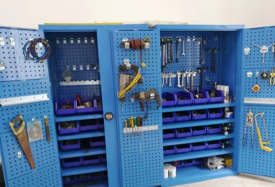 Heavy tool cabinet Leather cabinet double door Intelligent hardware tool cabinet storage cabinet