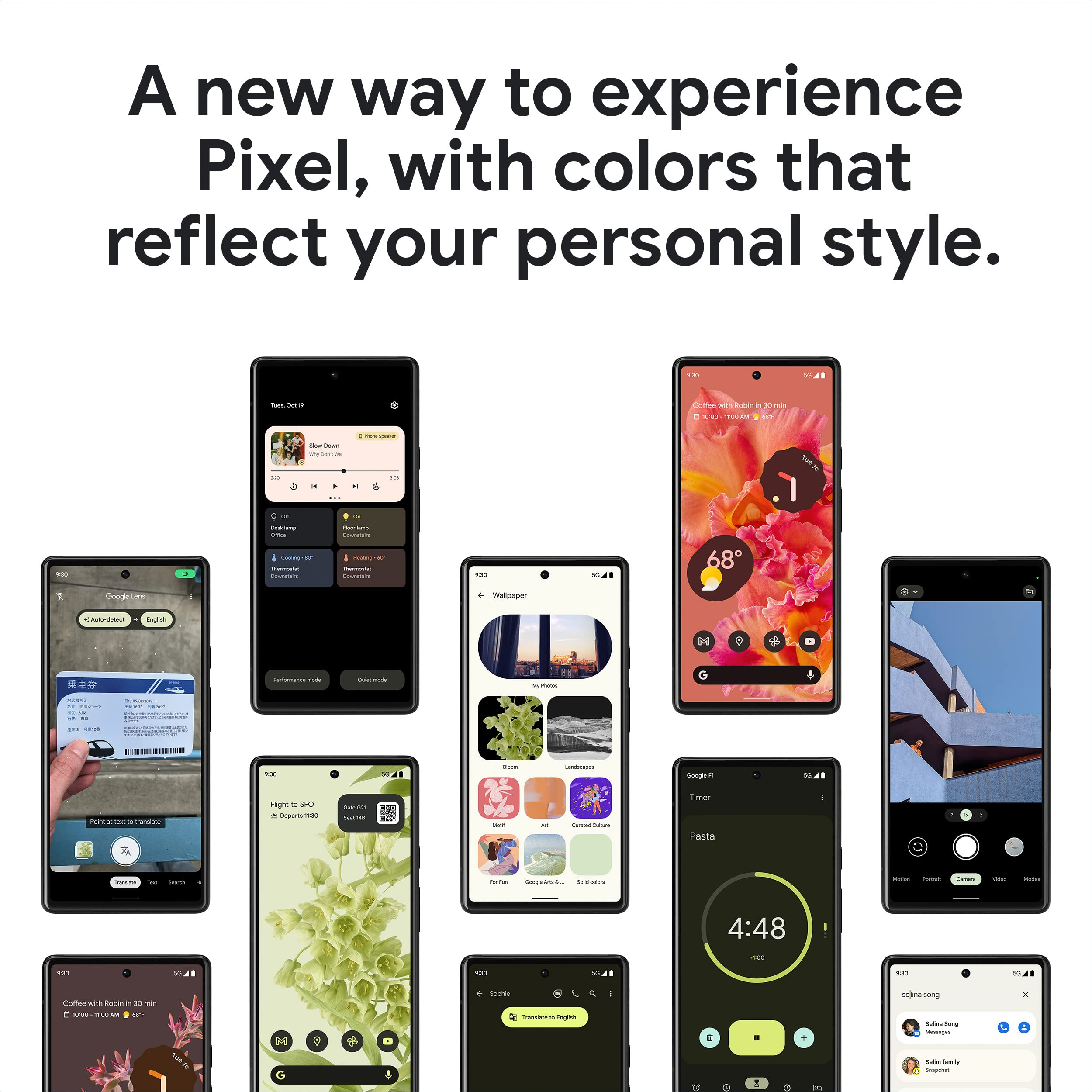 【Electronics】5G Android Phone - Unlocked Smartphone with Wide & Ultrawide Lens - 128GB -Stormy Black