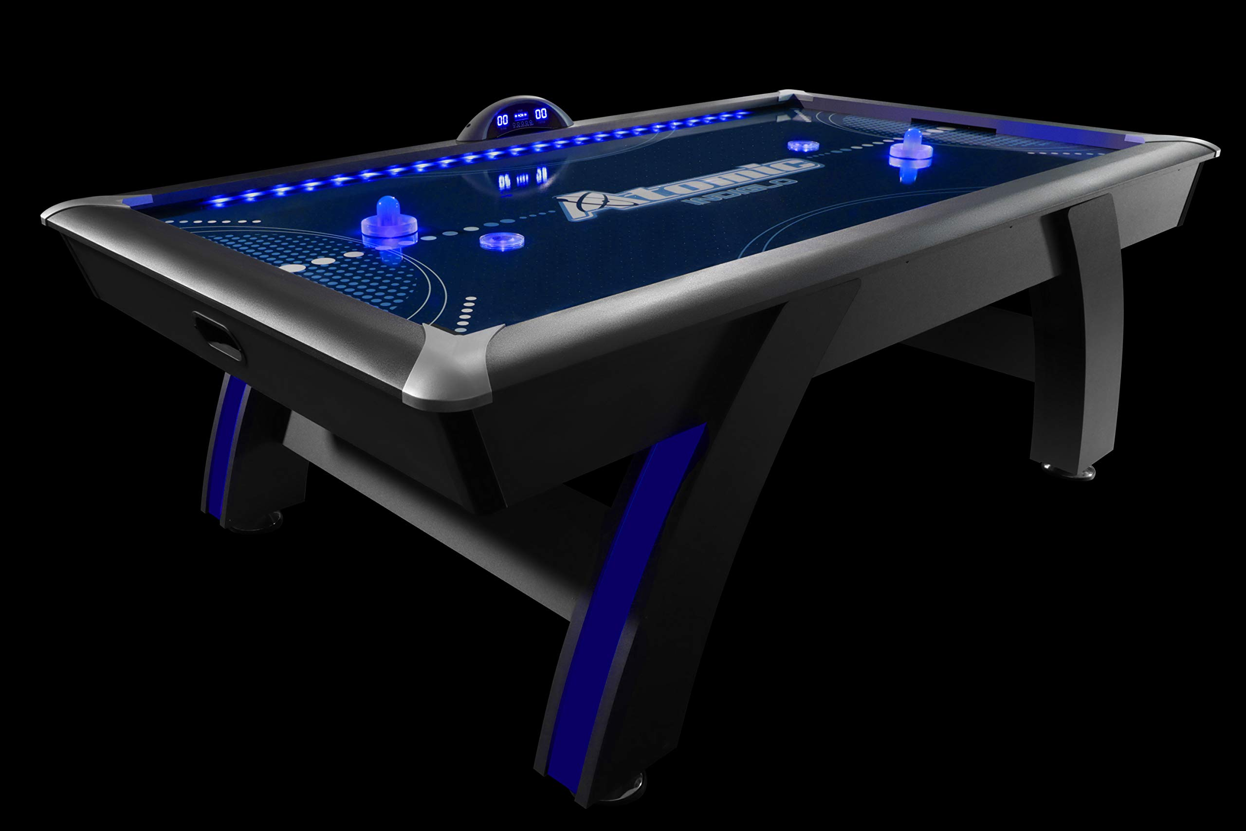 【Sports&Outdoors】7.5 ft LED Light UP Arcade Air Powered Hockey Tables - Includes Light UP Pucks & Pushers