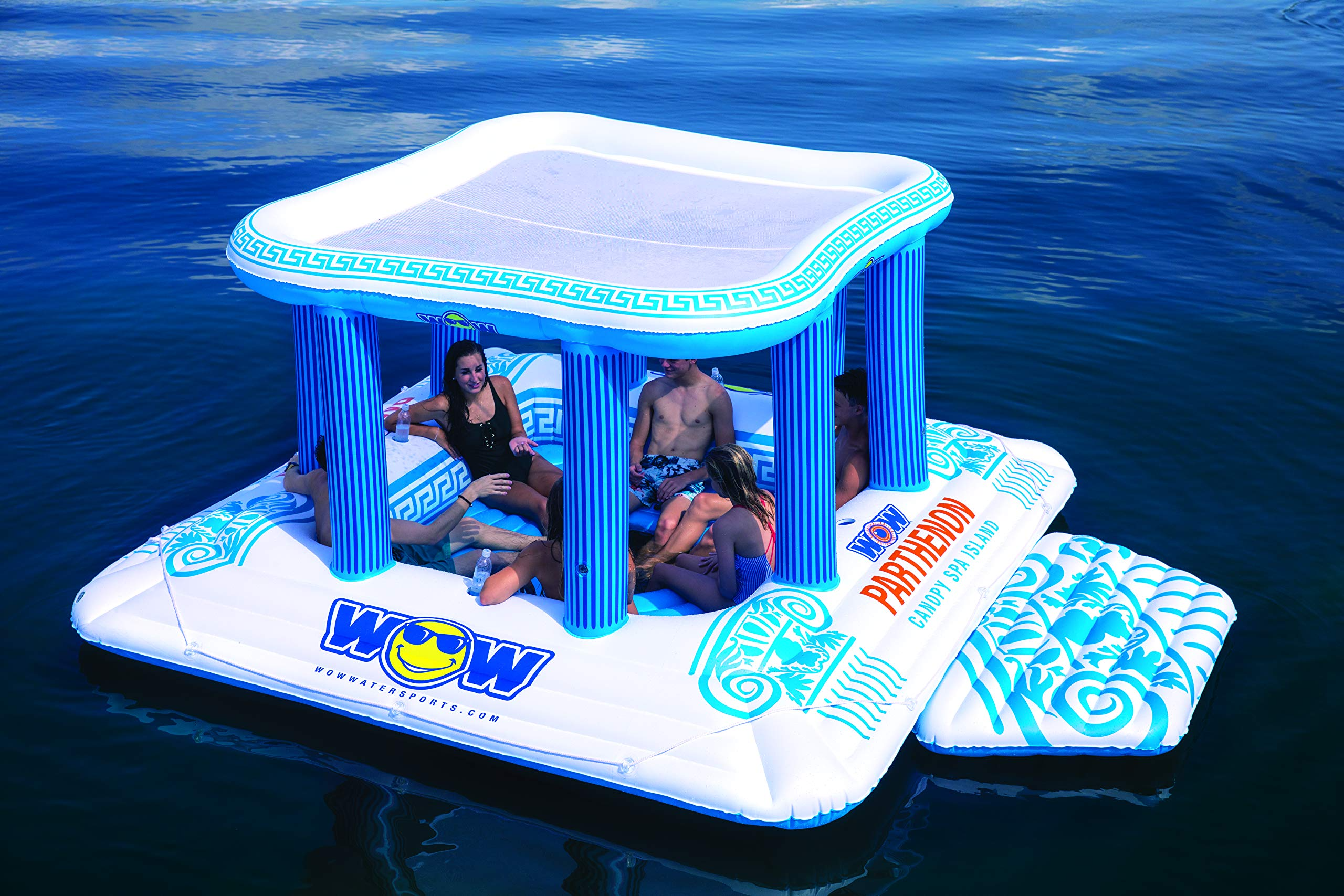 【Sports&Outdoors】World of Watersports Parthenon Canopy Spa Island, 8 Person Inflatable Island