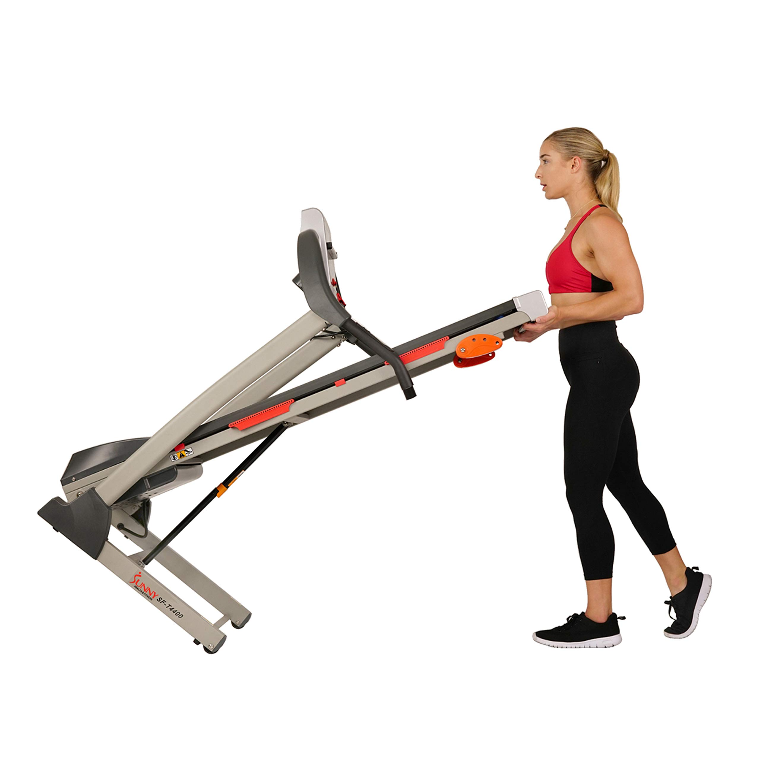 【Sports&Outdoors】Folding Incline Treadmill with Optional Exclusive SunnyFit App & Smart Bluetooth Connectivity
