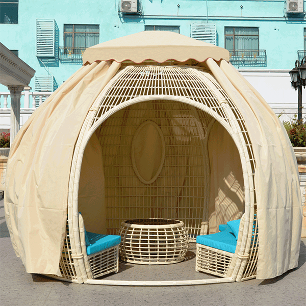 【Home&Garden】OUTDOOR TERRACE RATTAN AWNING TENT GAZEBO