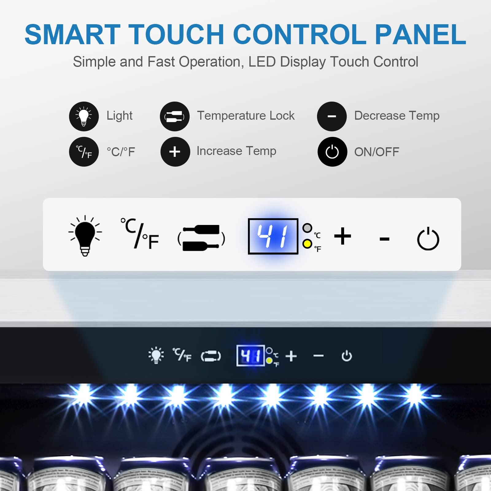 【Appliances】Tylza Beverage Refrigerator 24 Inch, 190 Can Built-in/Freestanding Beverage Cooler Fridge