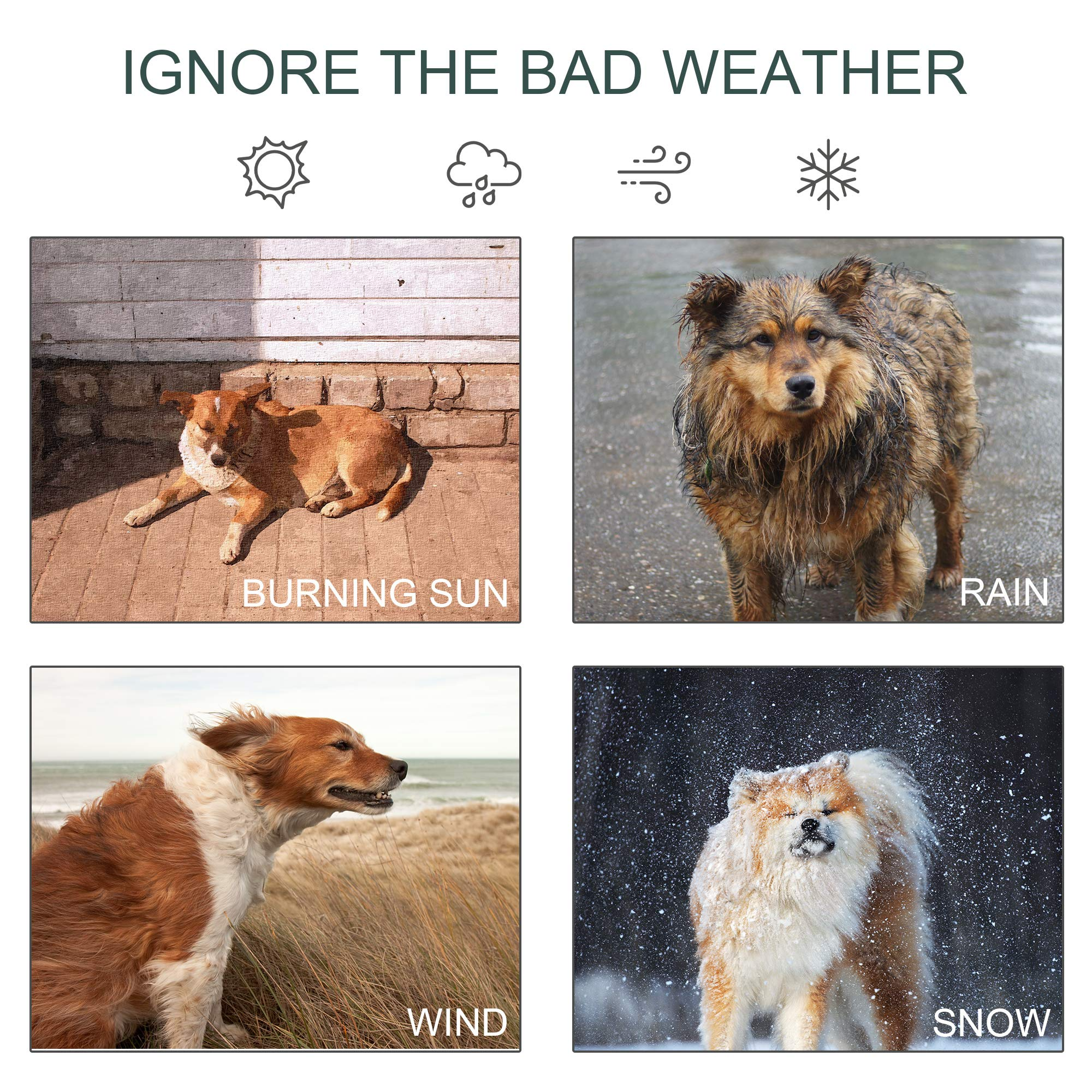 【Home&Garden】6'x4'x6' Large Dog Kennel Outdoor Steel Fence with UV-Resistant Cloth Roof & Secure Lock