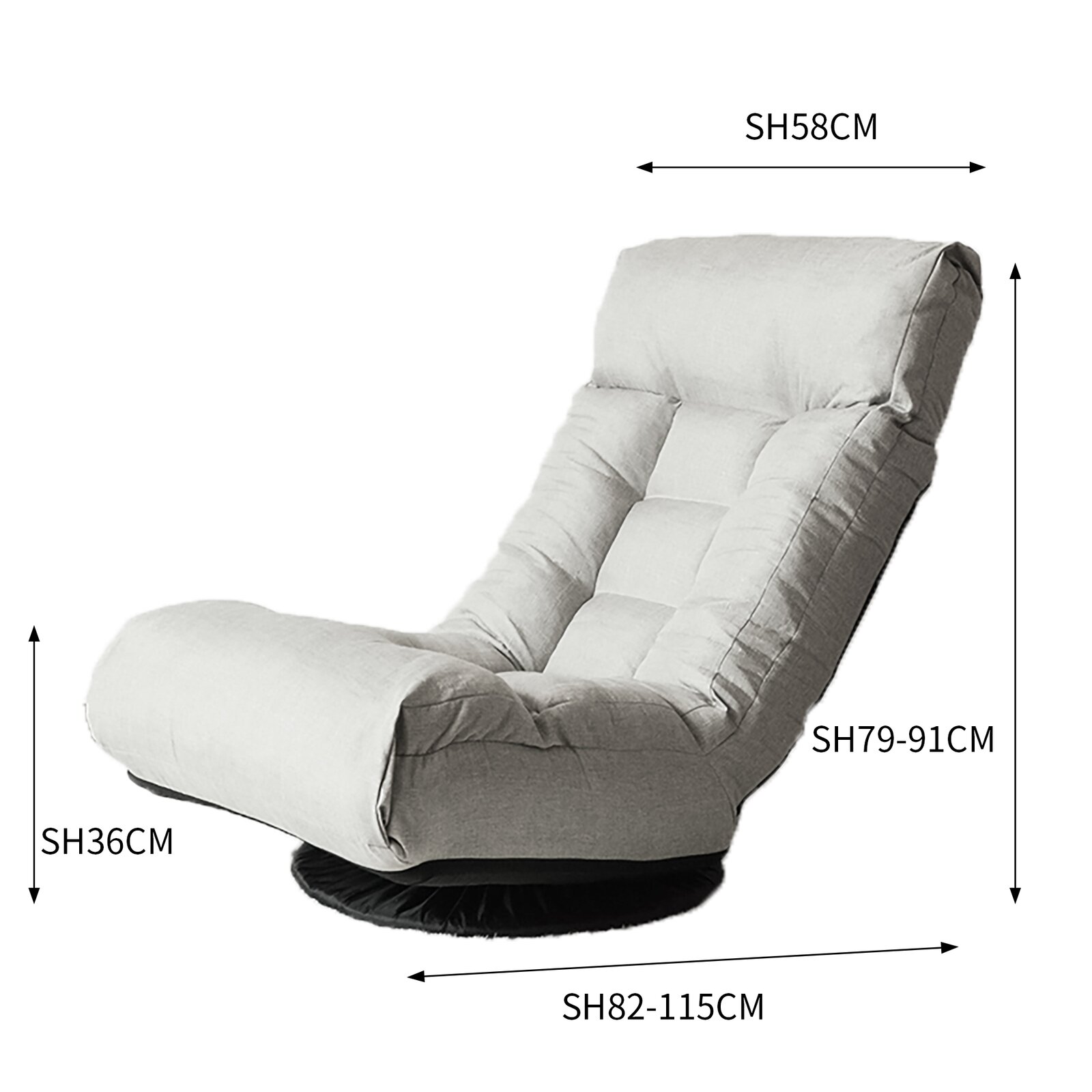 【Furniture】Adjustable Lounge Recliner Floor Game Chair