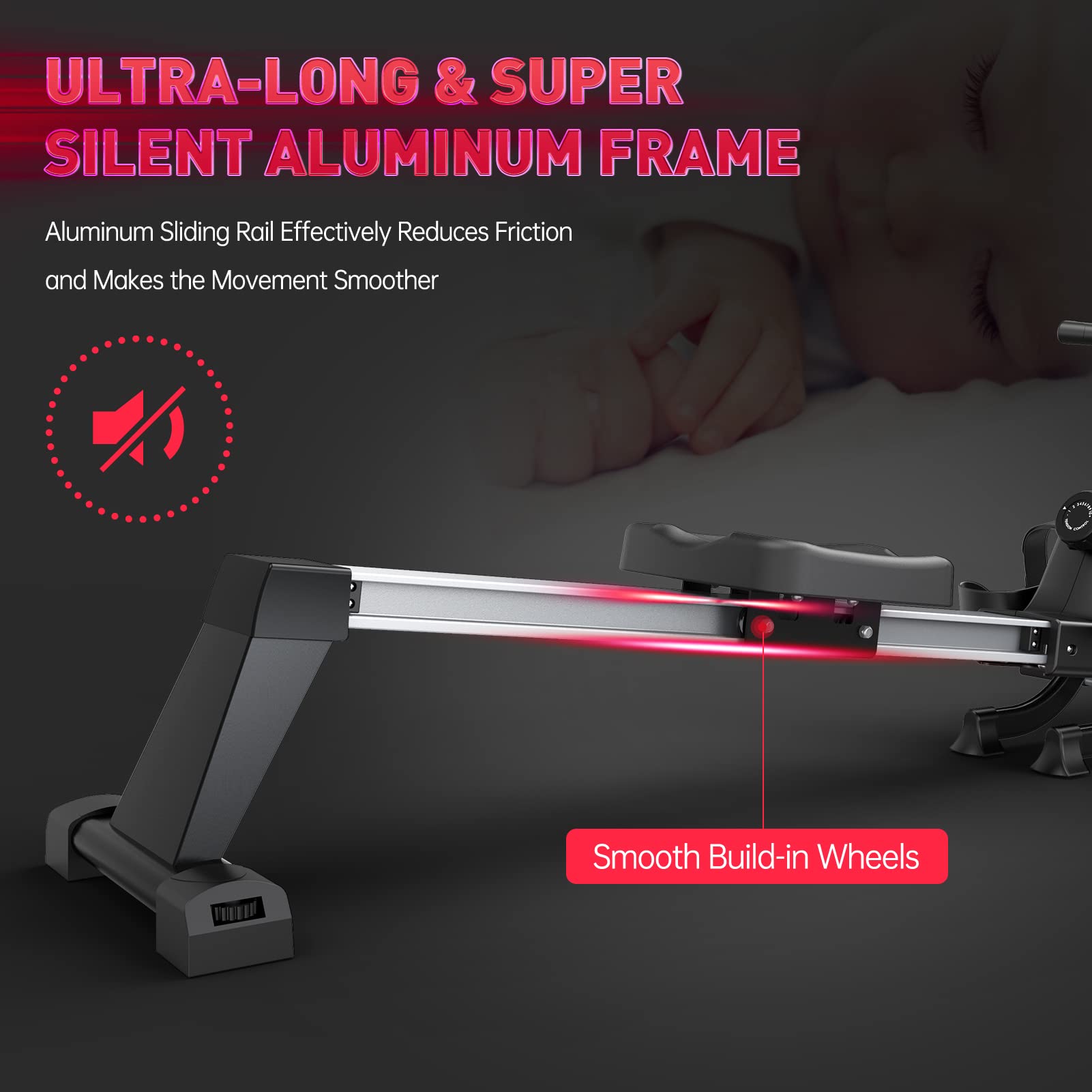 【Sports&Outdoors】Magnetic Rower Rowing Machine with LCD Display 300LB Weight Capacity Row Machine Exercise Rower