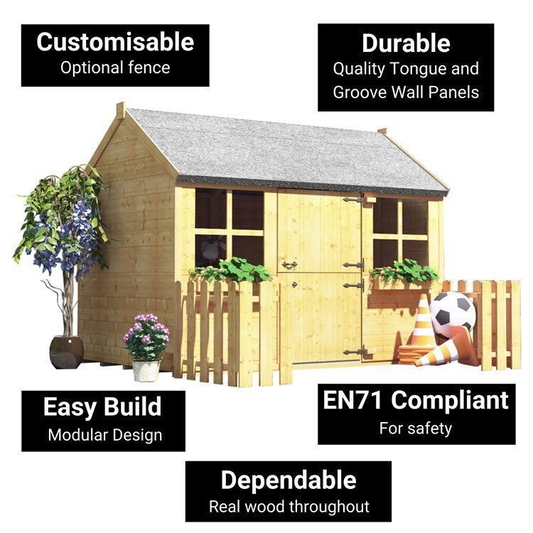 【Home&Garden】Gingerbread Junior Playhouse 6 x 4