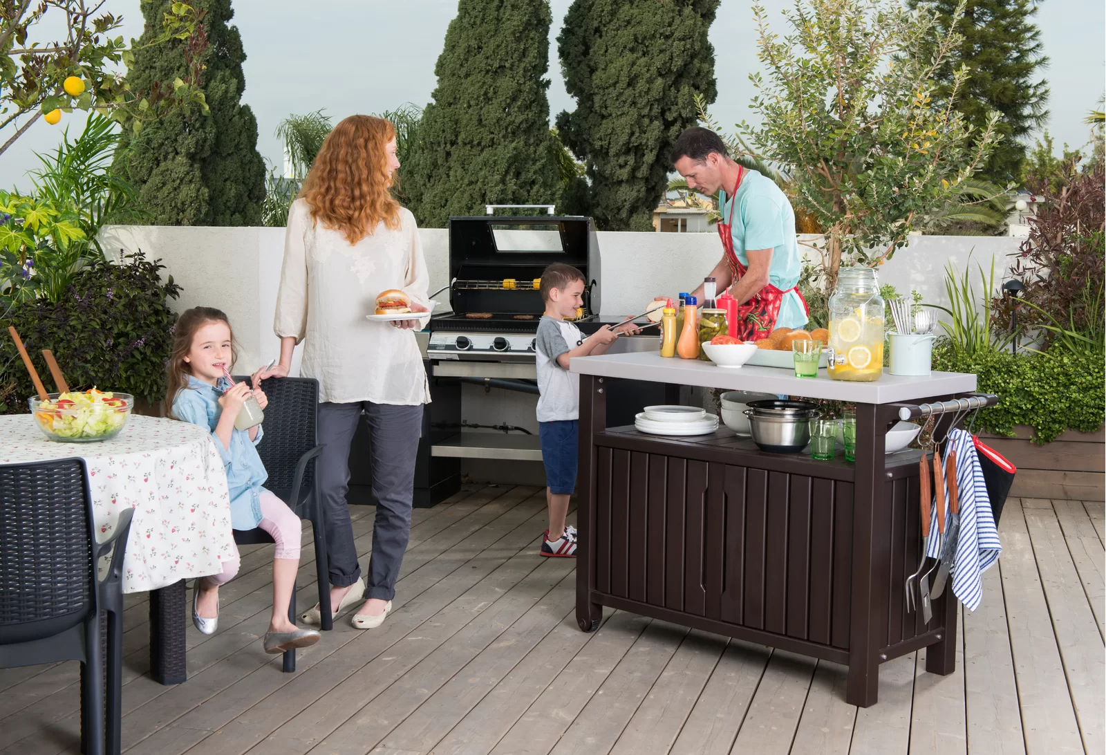 【Home&Garden】Arrilla Winston Porter Bar Cart Made of Durable Wood-look Resin And Stainless Steel Countertop