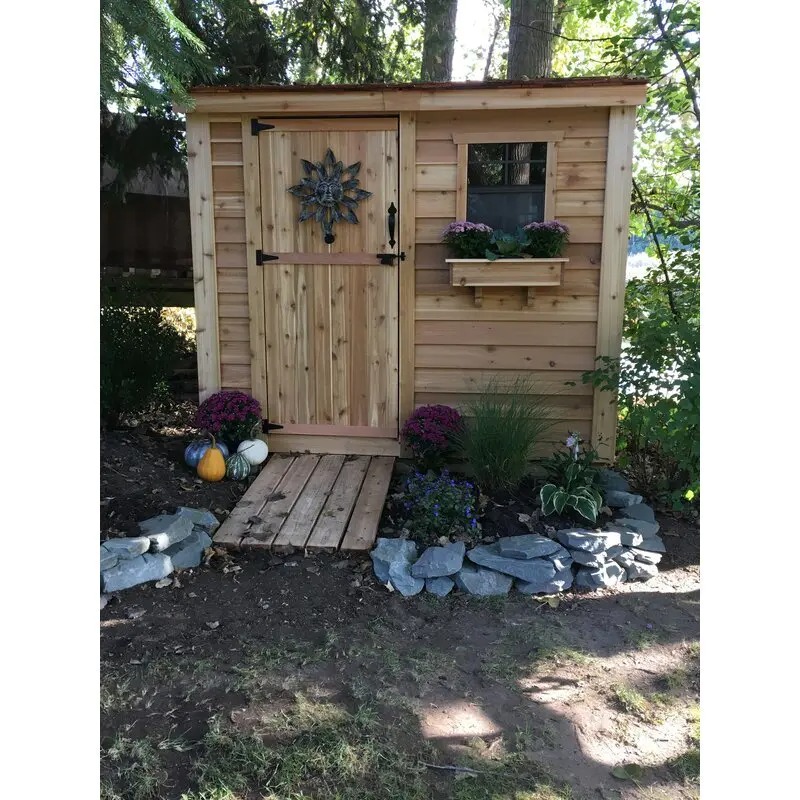 【Storage Shed】8.5 ft wide x 4.5 ft deep solid wood inclined storage shed