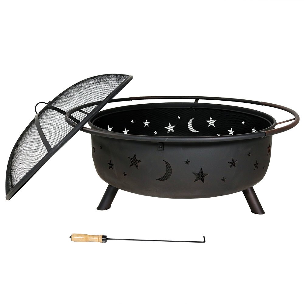 【Sports&Outdoors】Gustafson 23'' H x 42'' W Steel Wood Burning Outdoor Fire Pit