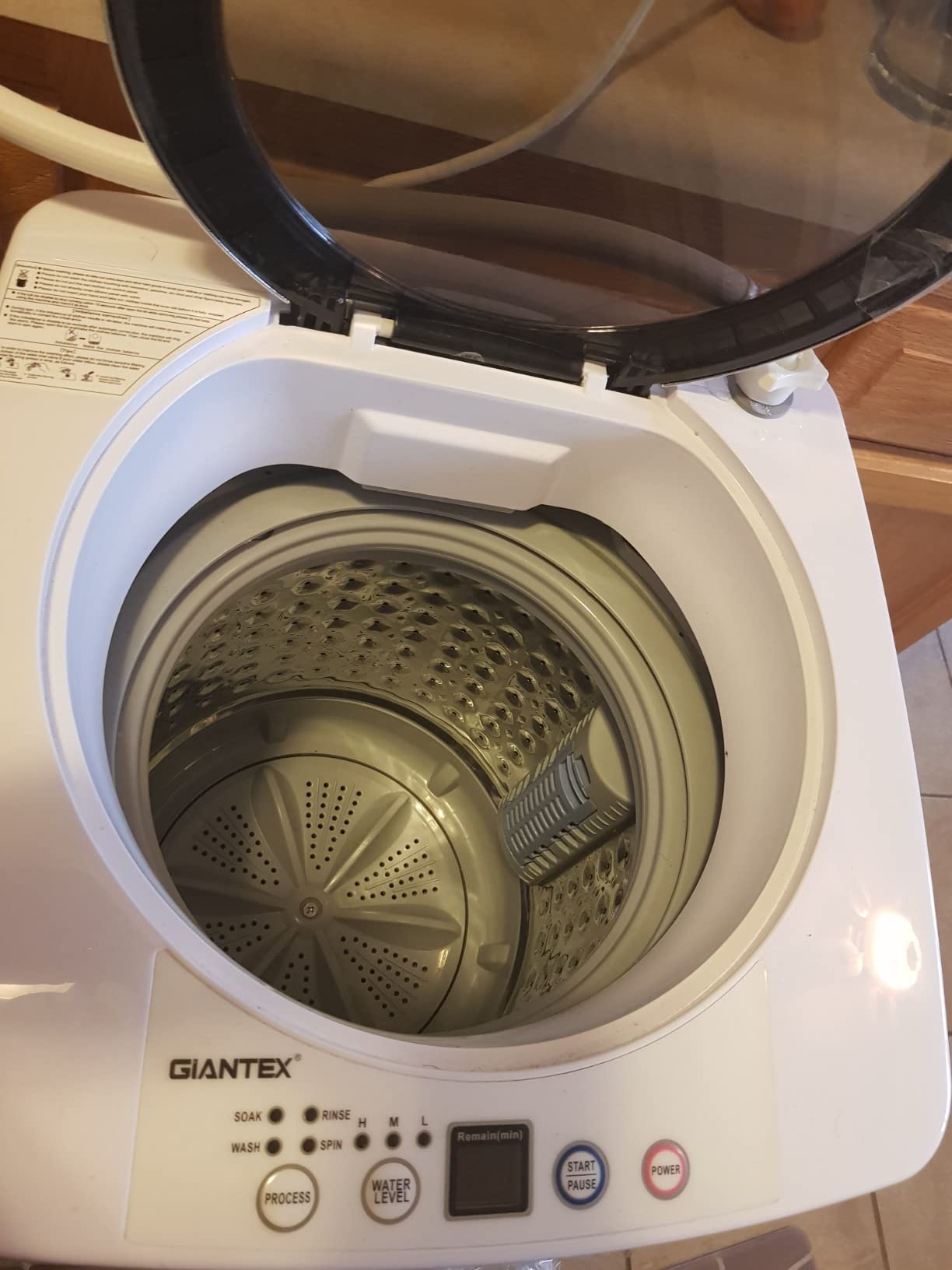 【Appliances】Giantex Portable Washing Machine, Full Automatic Washer & Dryer Combo with Built-in Pump Drain