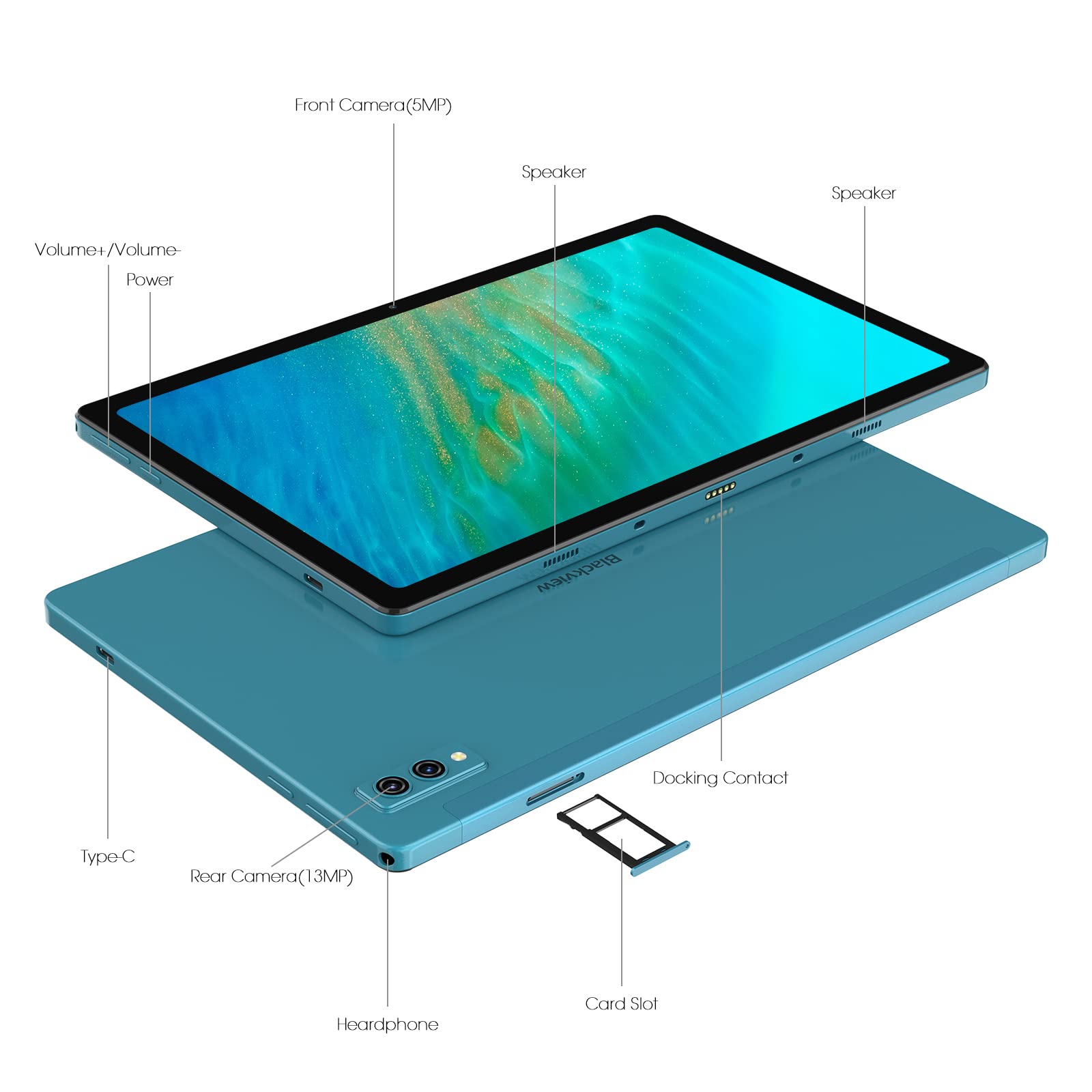 【Electronics】Gaming Tablet, Android Tablet with 8GB+128GB, 10.36