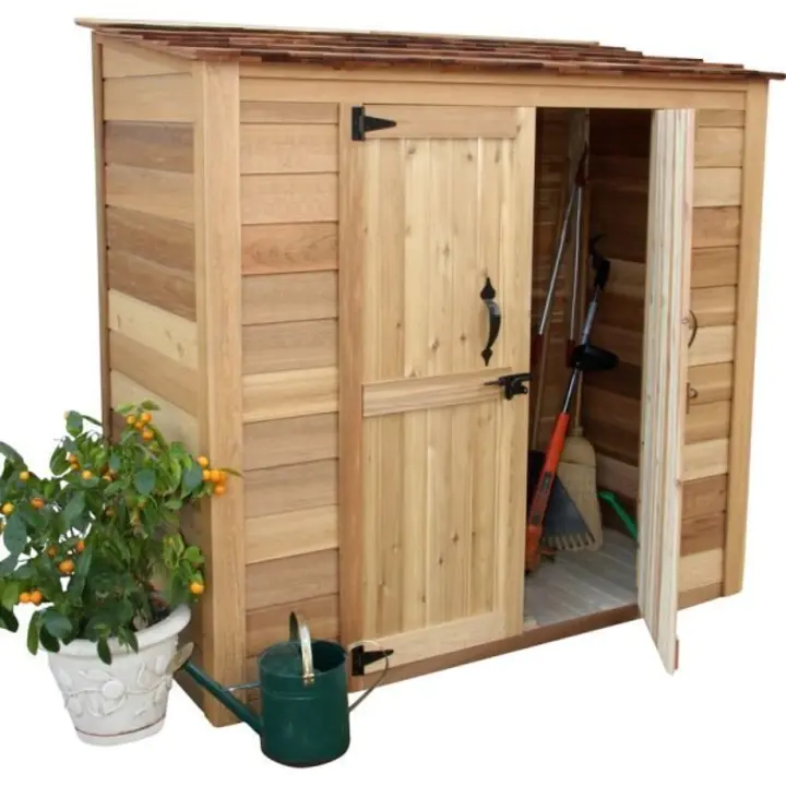 【Storage Shed】Grand Garden Chalet 6 ft. W x 3 ft. D Solid Wood Tool Shed