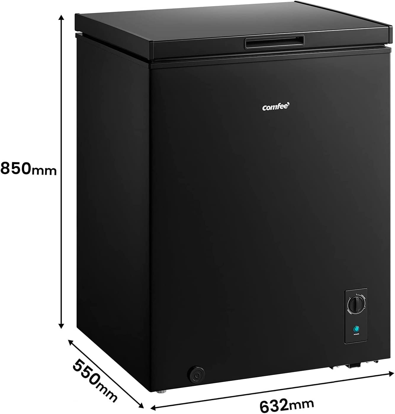 142L Freestanding White Chest Freezer with Adjustable Thermostats