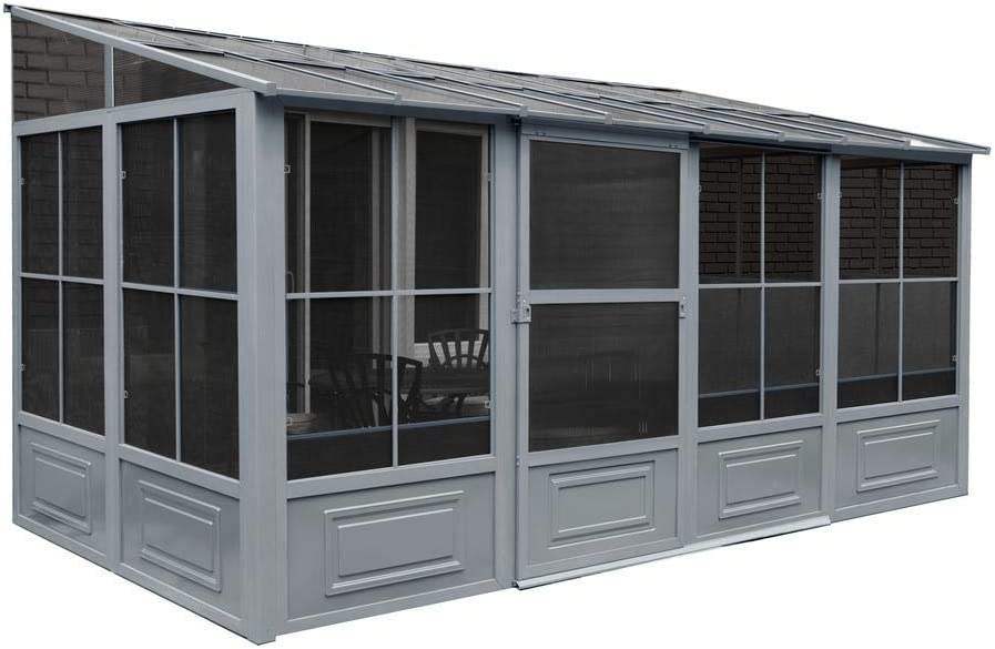【Home&Garden】1/2 Add-a-Room All-Season Solarium, 10-feet by 12-Feet, 96-Inch Height