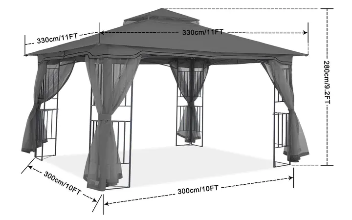 【Gazebo】11x13 Patio Gazebo