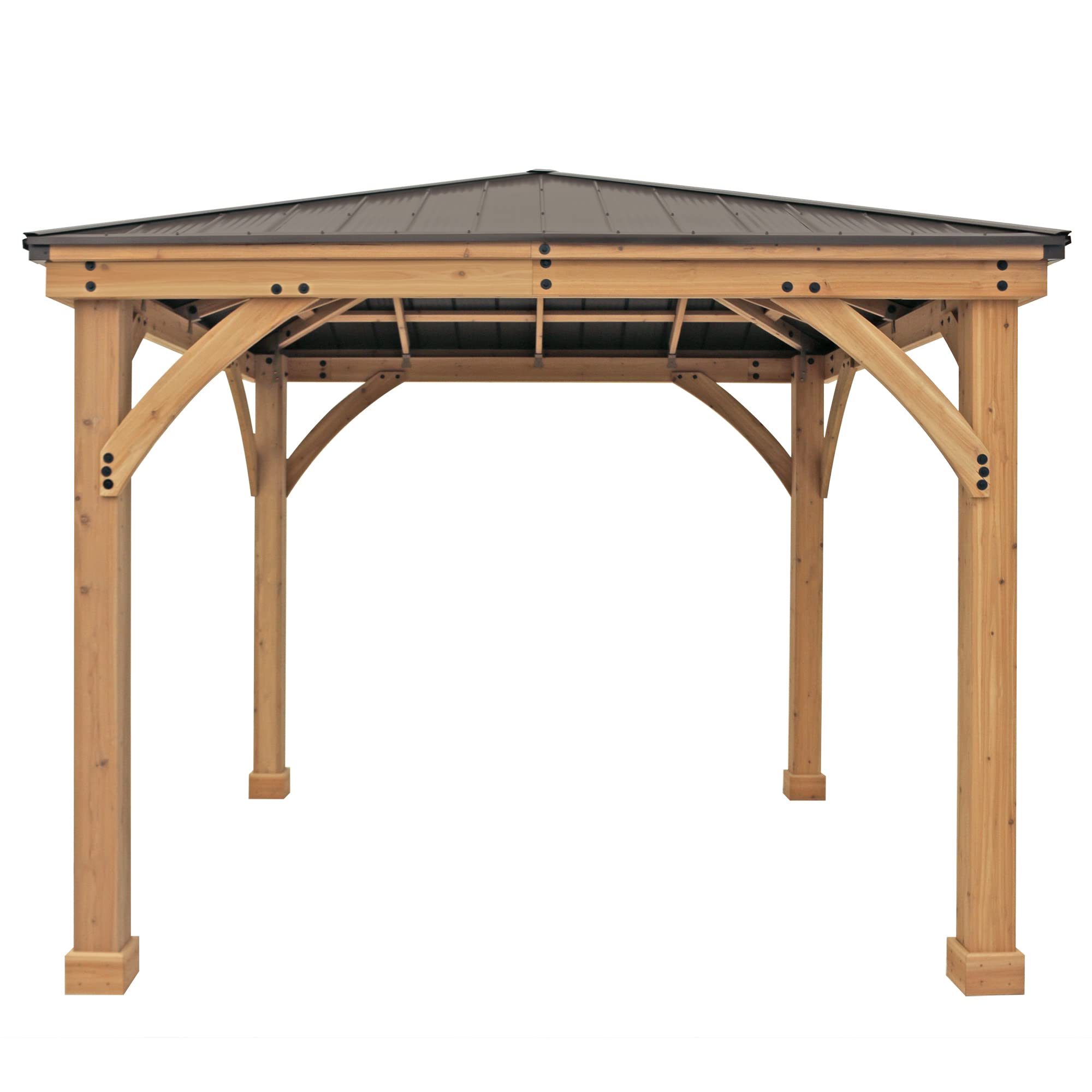 【Gazebo】Meridian 10x10 Solid Wood Patio Gazebo