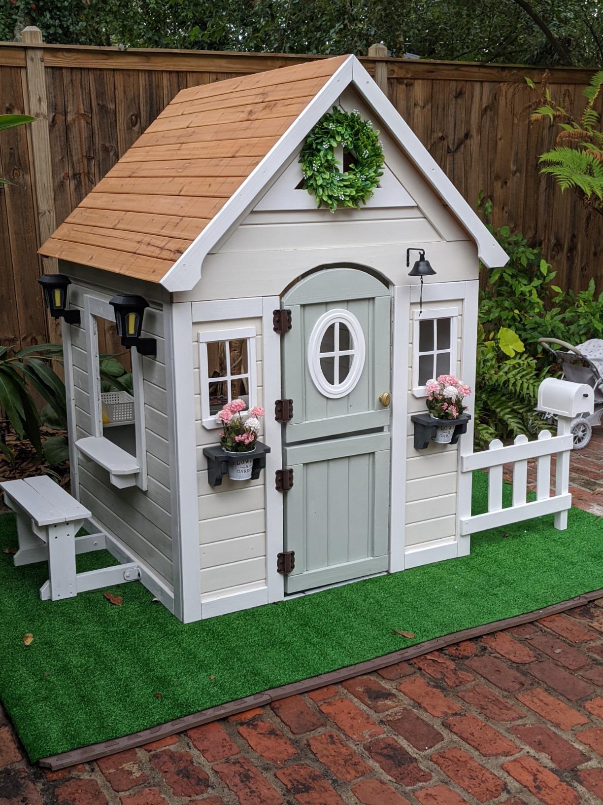 【Baby&Kids】Aspen All Cedar Outdoor Wooden Playhouse
