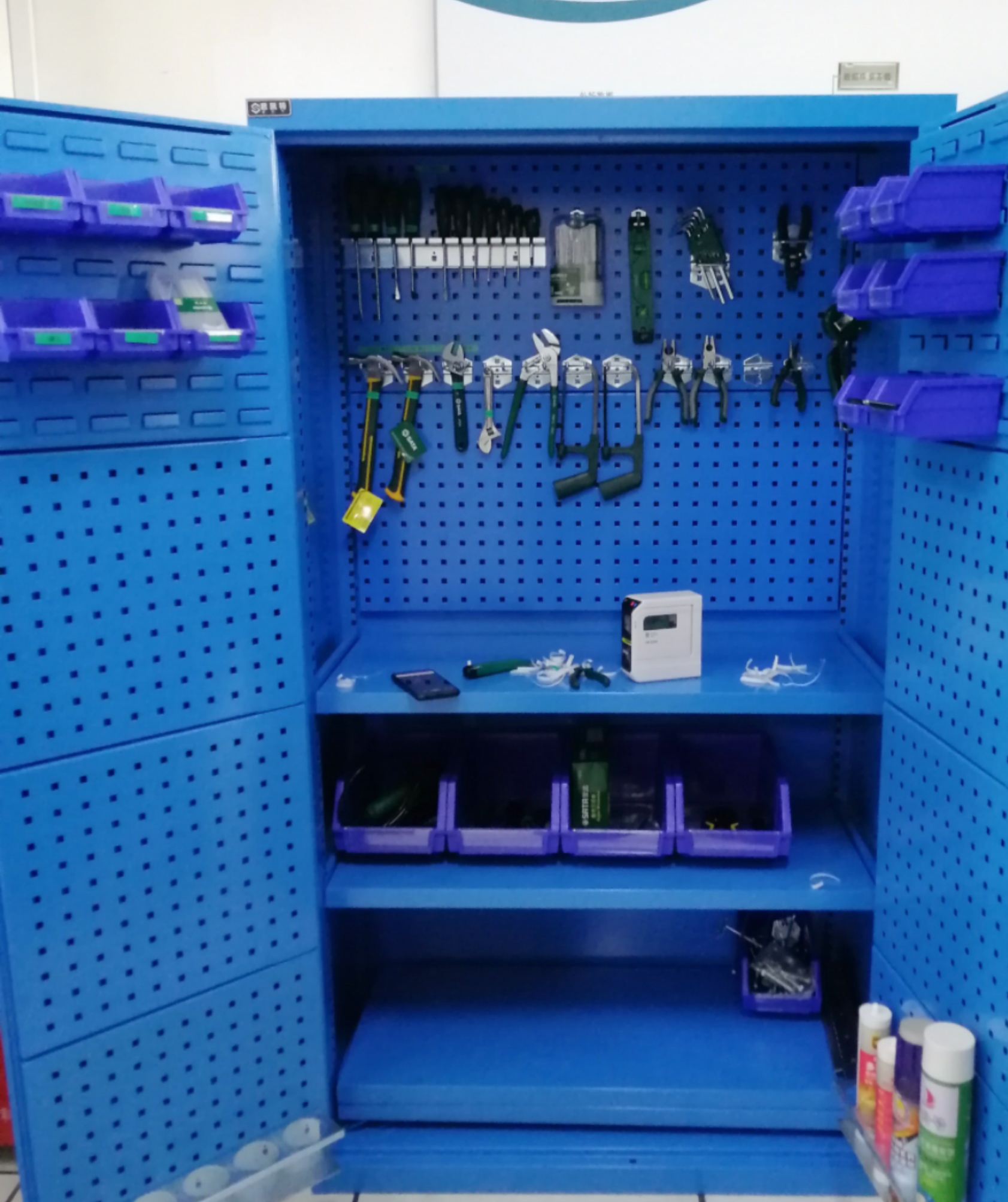 Heavy tool cabinet Leather cabinet double door Intelligent hardware tool cabinet storage cabinet