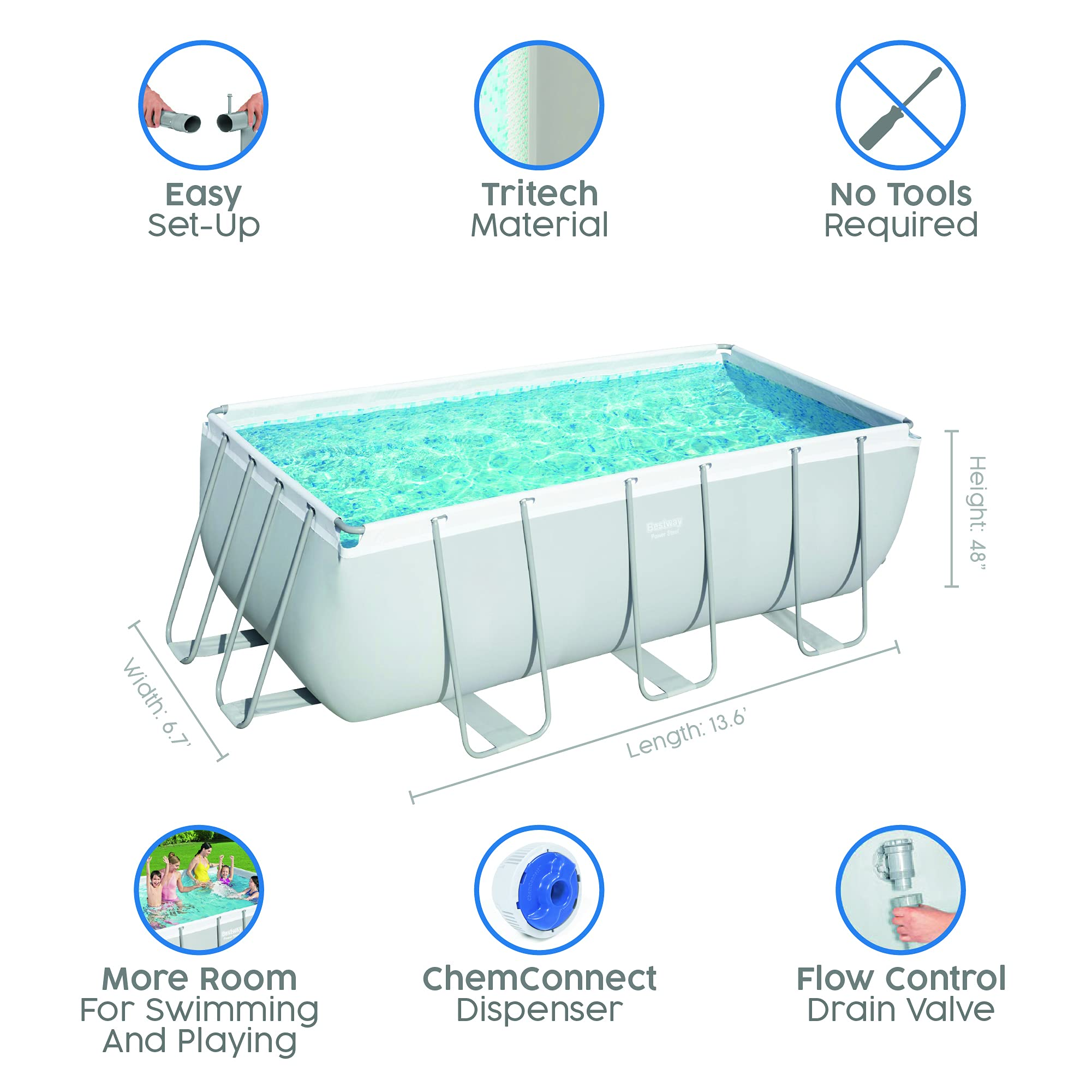 【Sports&Outdoors】404x201x100 Swimming Pool Home Adult Children Swimming Pool