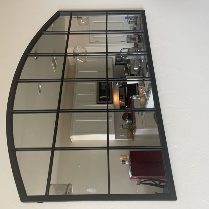 【Home Improvement】Kaxton Window Pane Metal Mirror